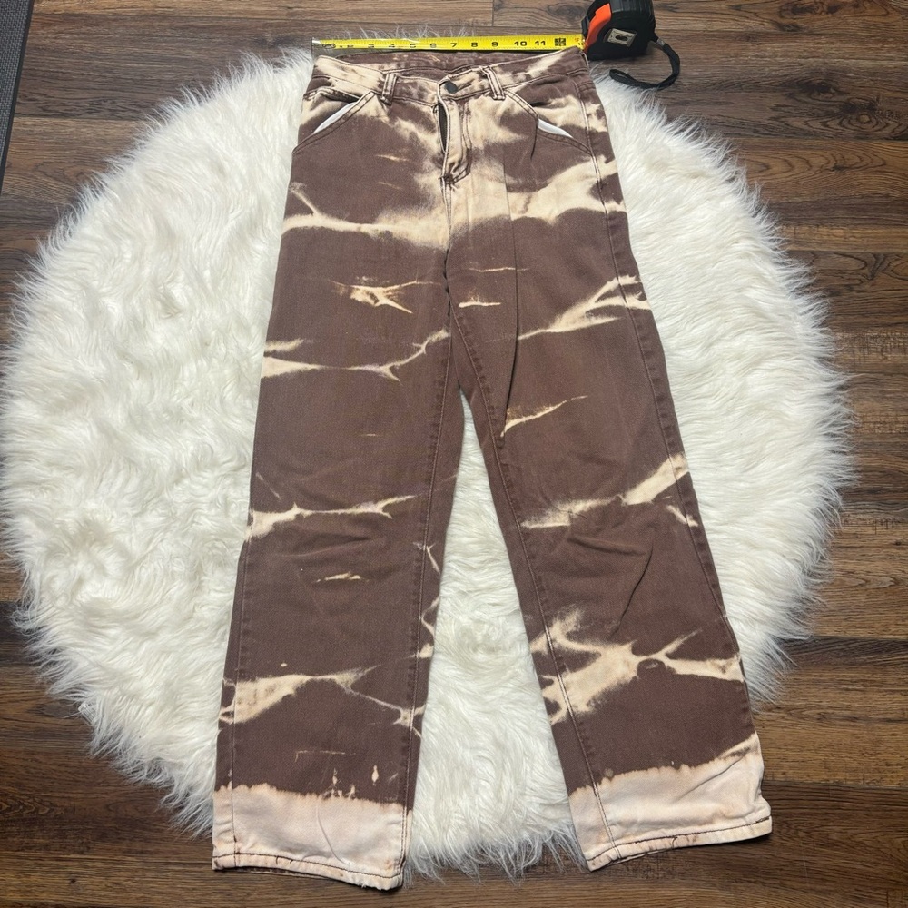 Printed Boyfriend Fit Baggy Jeans